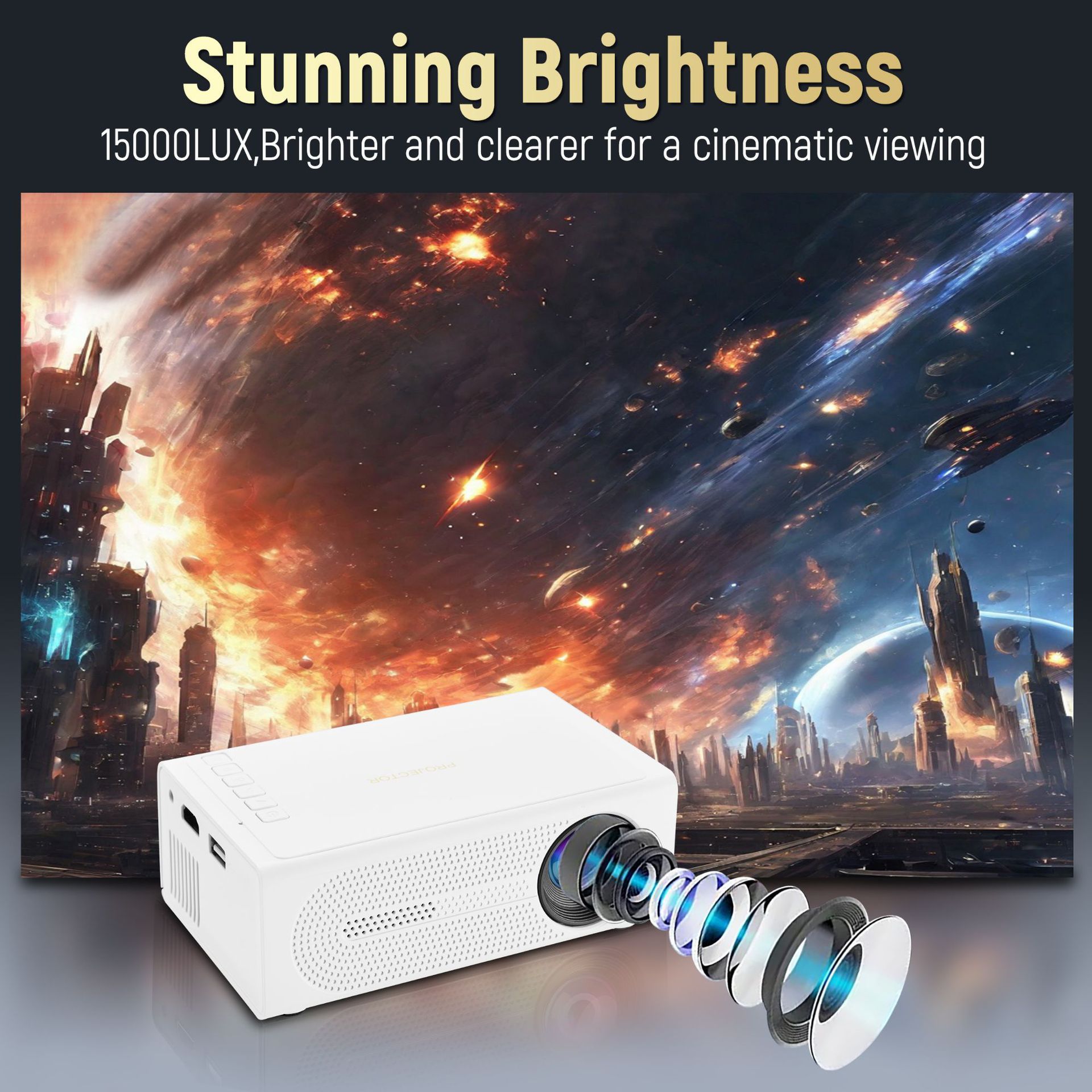Mini projecteur portable 1080P - Home Cinema Kids avis et prix