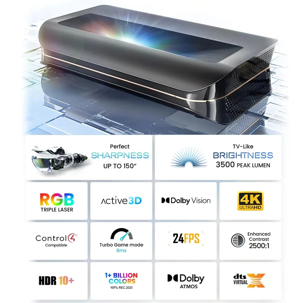 Projecteur de cinéma Smart TV  - Home Cinema Laser Projector avis et prix