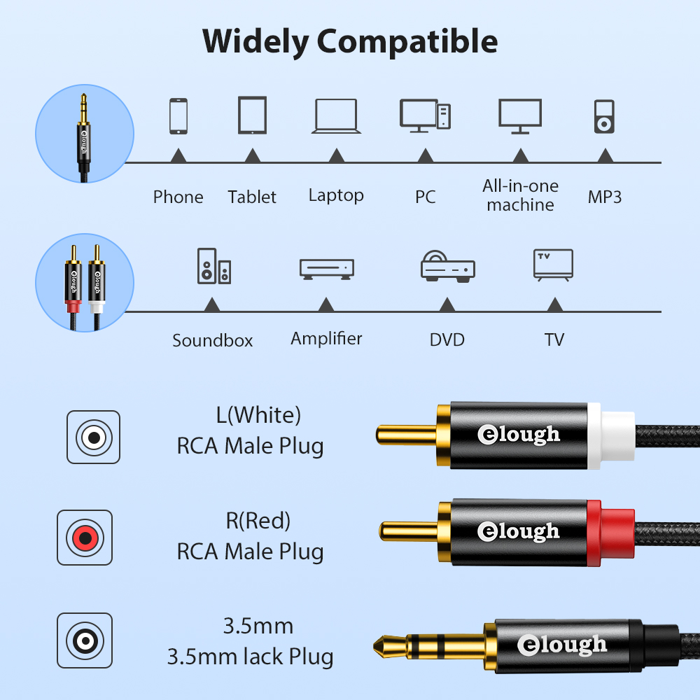 Elough-Câble RCA AUX pour haut - Home Cinema App avis et prix