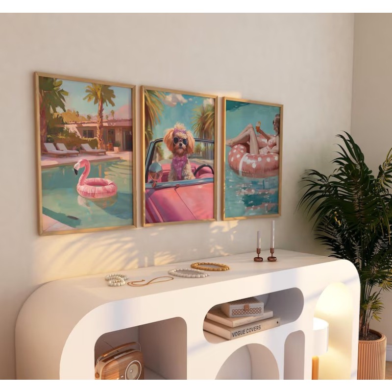 Affiche vintage pour fête esti - Home Cinema Classic avis et prix